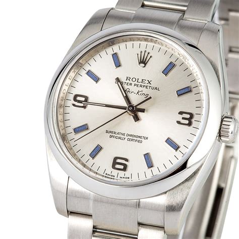 rolex airking silver dial|air king rolex price.